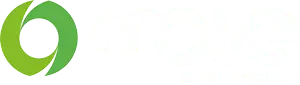 Logo von Move Elevator Systems mit stilisiertem Kreissymbol und dem Schriftzug ‚Move Elevator Systems - bei Klick kommt man auf die Startseite